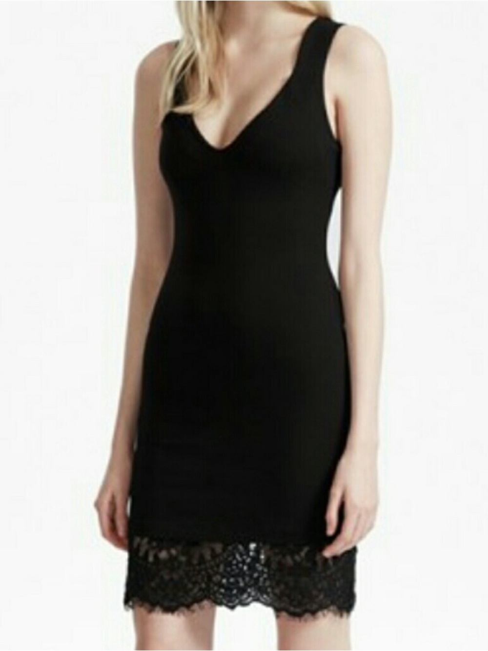 French Connection UK Lula Lace Black Bodycon Dress